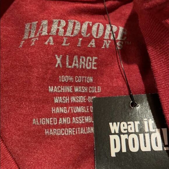 NWT Hard-core Italians pepperoni pizza graphic T Shirt XL - Picture 3 of 3